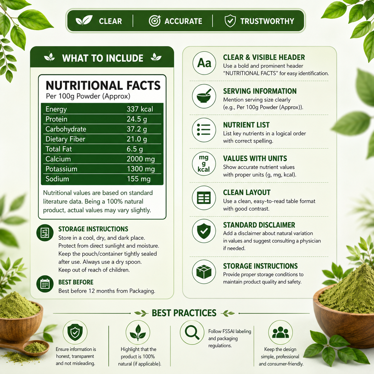 100% Pure Moringa Powder 200g | Bhavdhara Best Moringa powder brand in India - Image 3